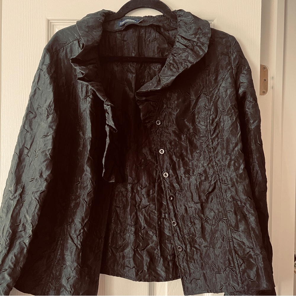 Tweed & Hickory Black Crinkled jacket